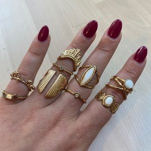 set of 9 rings